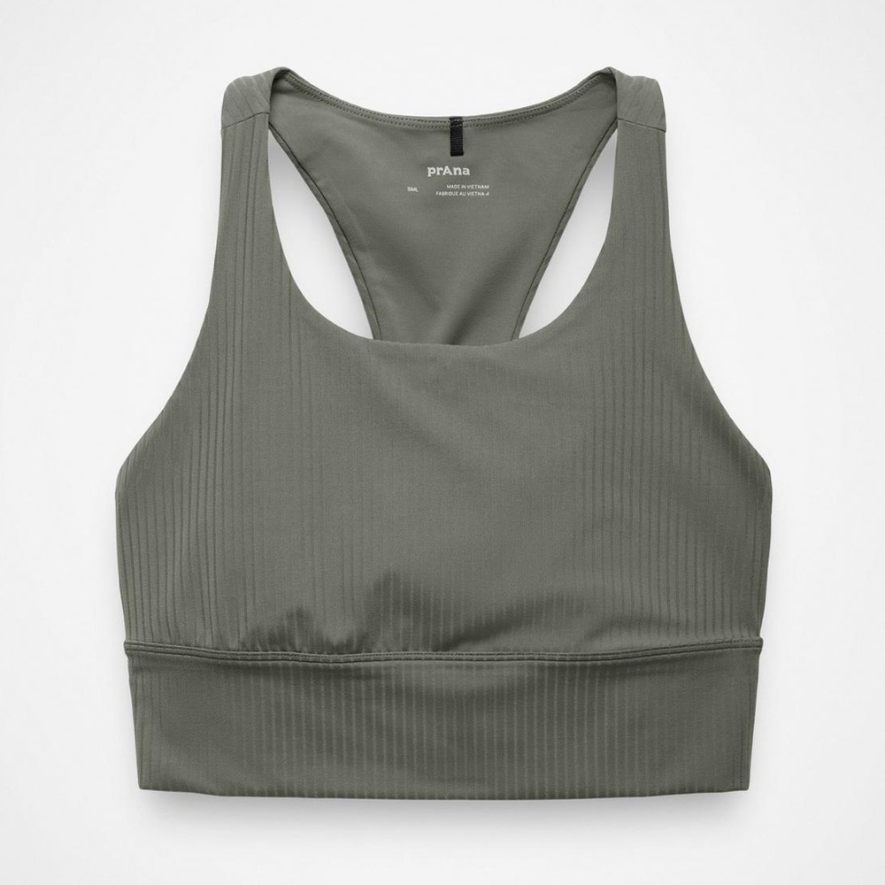 Prana Olive Green Sports Top with Light to Medium Support